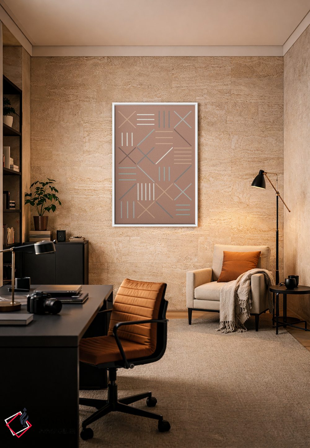 تابلو مینیمال اشکال هندسی VII اثر استودیوی هنر قدیم - D5W