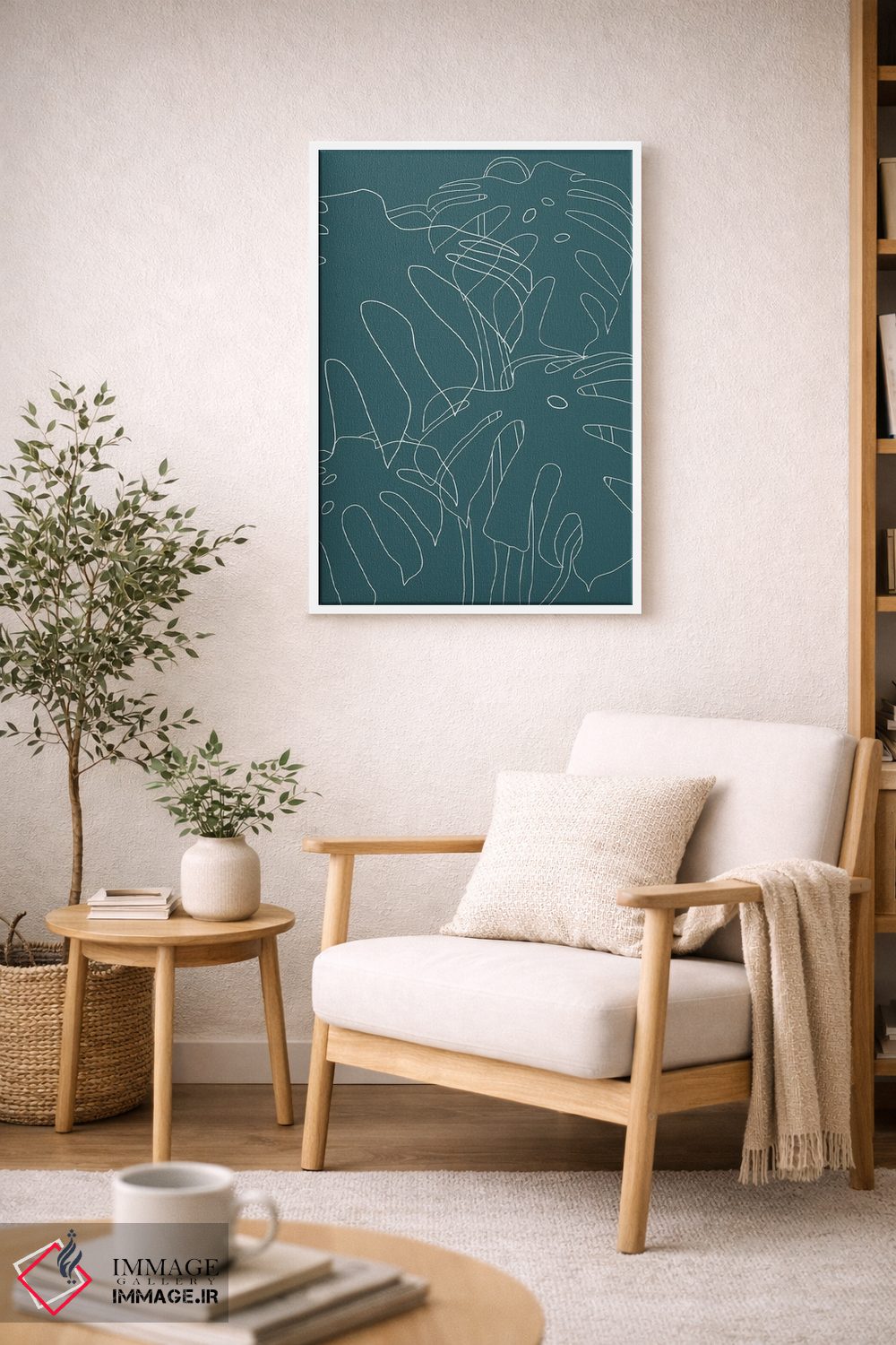 تابلو مینیمال برگ مانسترا شماره ۲ اثر استودیوی هنر قدیم - D6W