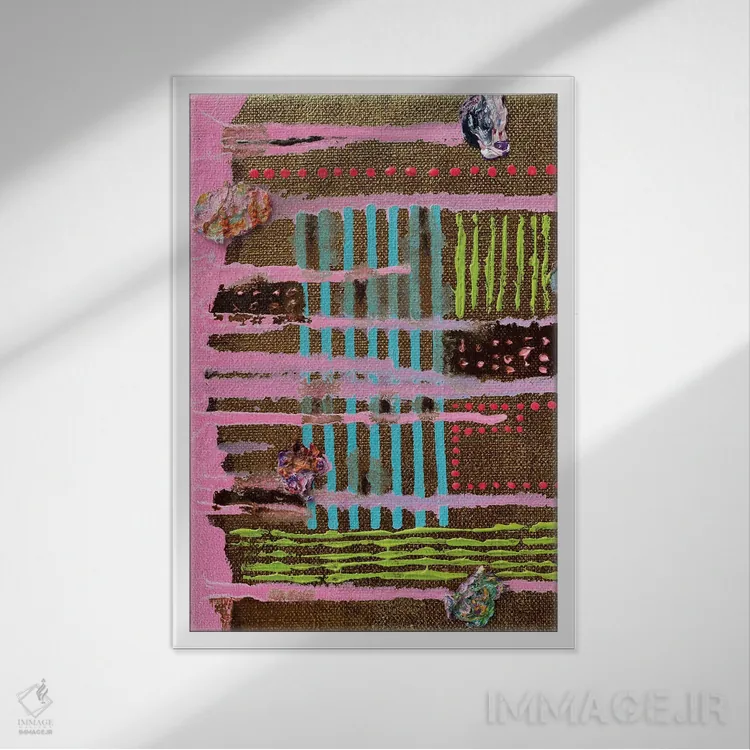 تابلو انتزاعی ترکیب انتزاعی شماره ۱ اثر الکساندر بالبیشف - نمای قابدار سفید
