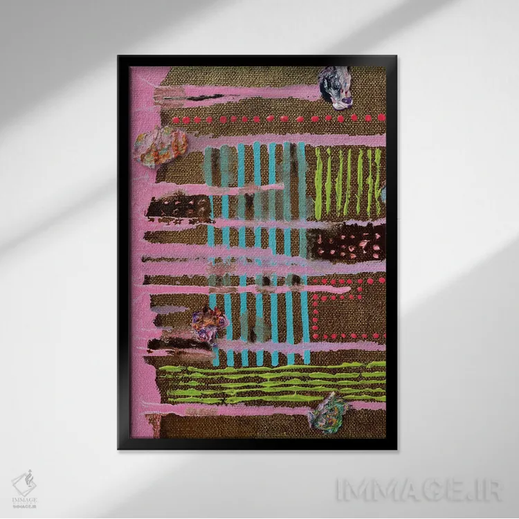 تابلو انتزاعی ترکیب انتزاعی شماره ۱ اثر الکساندر بالبیشف - نمای قابدار مشکی