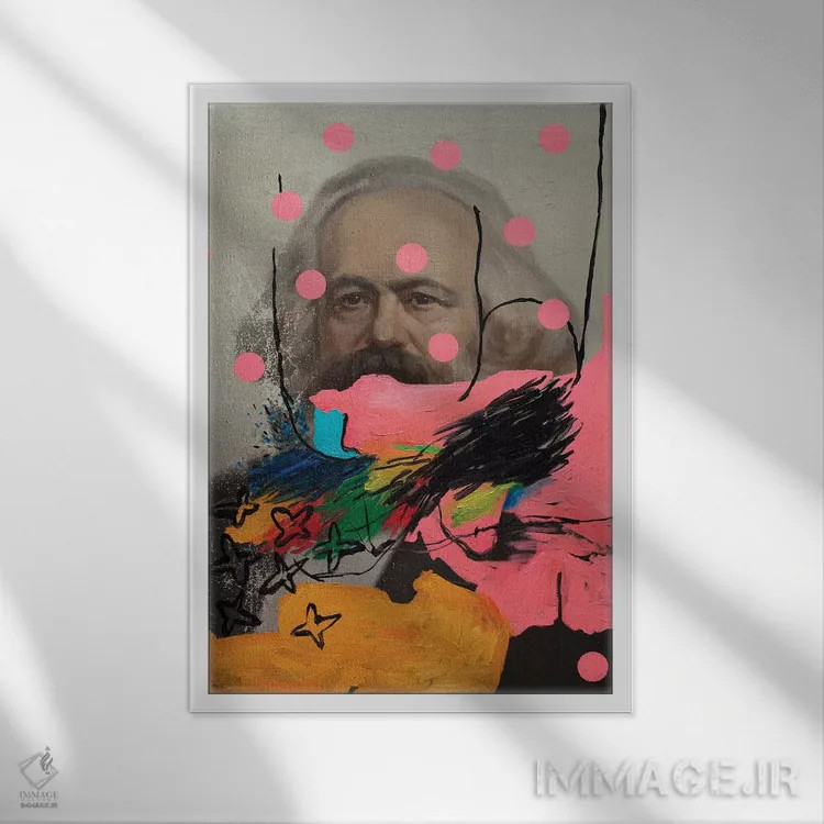 تابلو دکوراتیو مارکس مرموز اثر الکساندر بالبیشف - نمای قابدار سفید