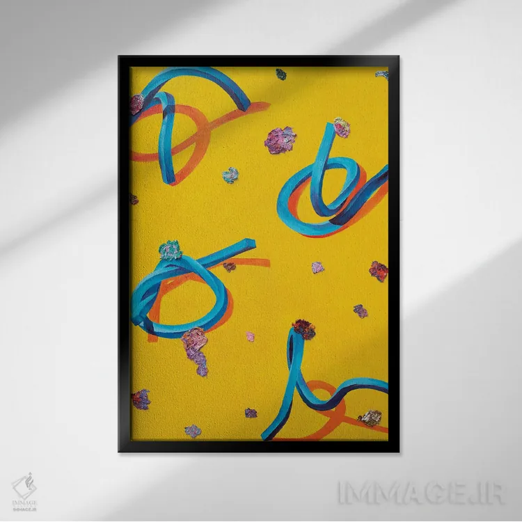 تابلو انتزاعی ترکیب انتزاعی شماره ۲ اثر الکساندر بالبیشف - نمای قابدار مشکی