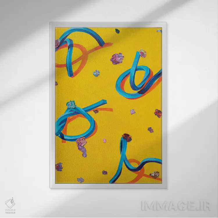 تابلو انتزاعی ترکیب انتزاعی شماره ۲ اثر الکساندر بالبیشف - نمای قابدار سفید