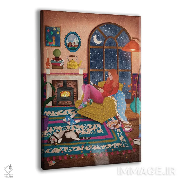 تابلو دکوراتیو دل نشینی زمستانی اثر اولیویا بورکی - نمای پرسپکتیو محصول