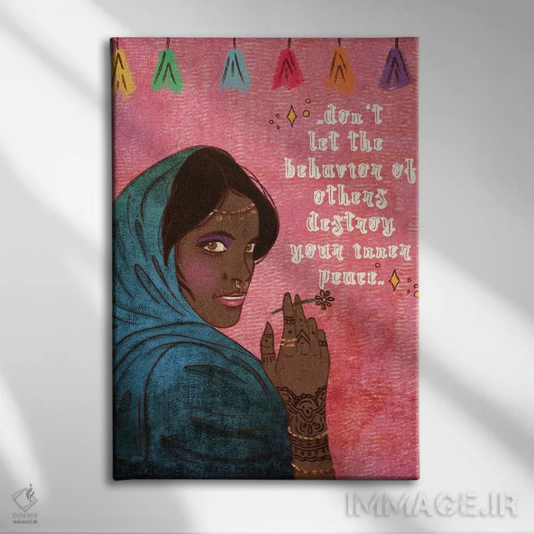 تابلو دکوراتیو آرامش درونی اثر اولیویا بورکی - نمای روبهرو روی دیوار
