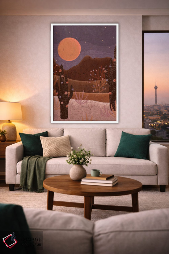 تابلو دکوراتیو بیابان شکوفا اثر اولیویا بورکی - D1W