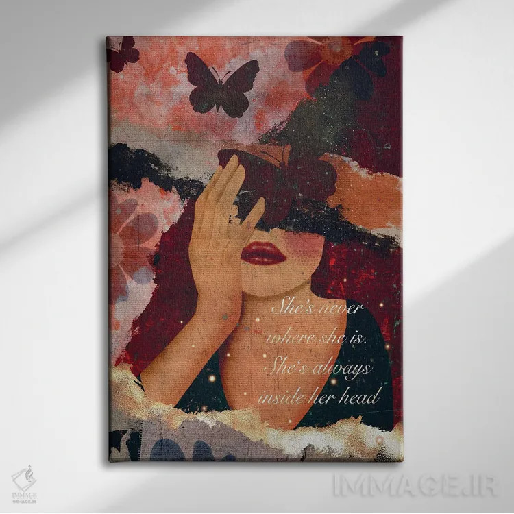 تابلو دکوراتیو رویاپرداز اثر اولیویا بورکی - نمای روبهرو روی دیوار