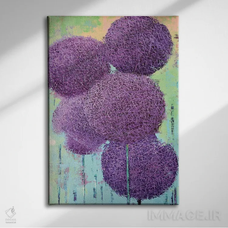 تابلو انتزاعی آلیوم VI اثر اولنا بوگاتسکا - نمای روبهرو روی دیوار