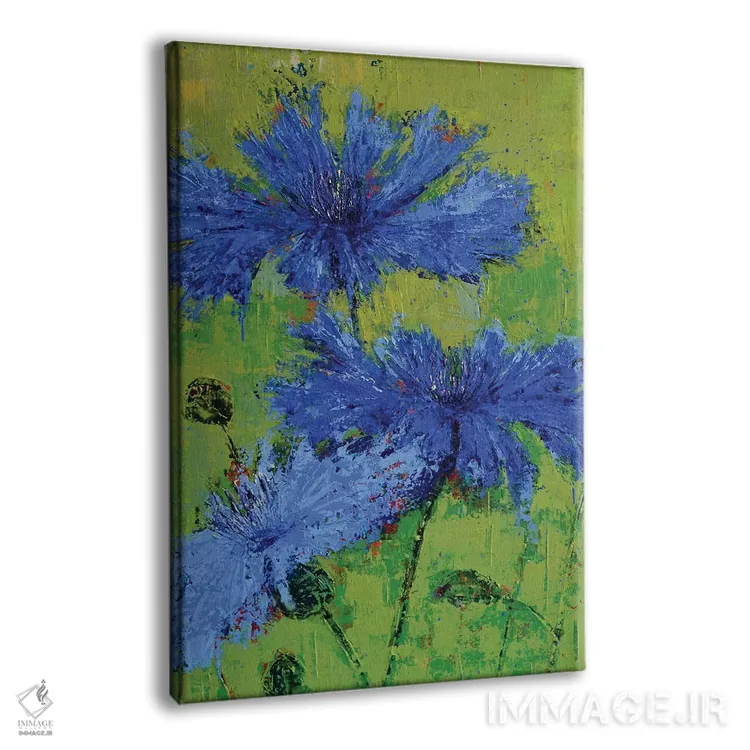 تابلو انتزاعی شقایق های آبی II اثر اولنا بوگاتسکا - نمای پرسپکتیو محصول