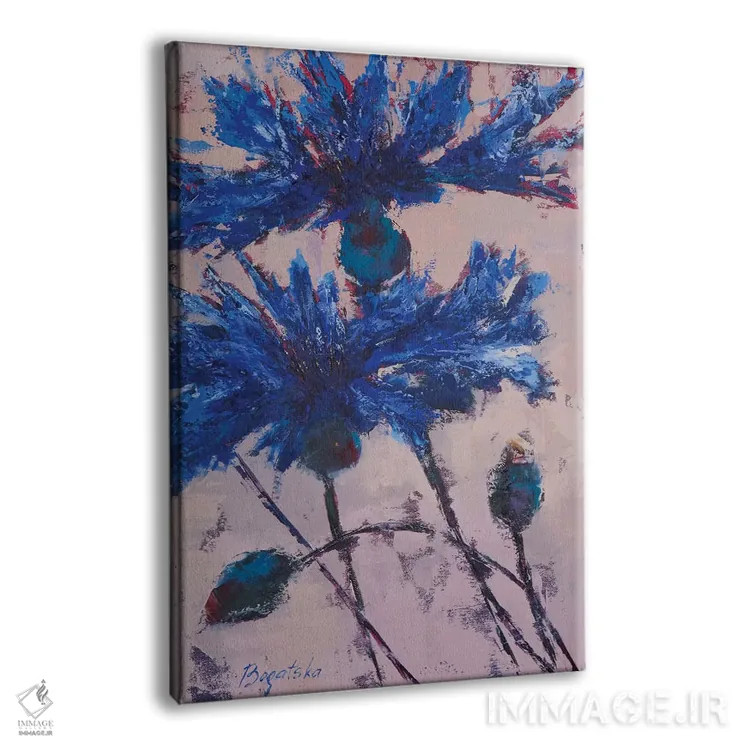 تابلو انتزاعی گندمک آبی III اثر اولنا بوگاتسکا - نمای پرسپکتیو محصول