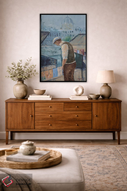 تابلو دکوراتیو بازار کتاب اثر اولنا بوگاتسکا - D5B