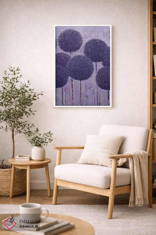 تابلو انتزاعی هندسه باغ ۲۰۲۱ شماره II اثر اولنا بوگاتسکا - D5W