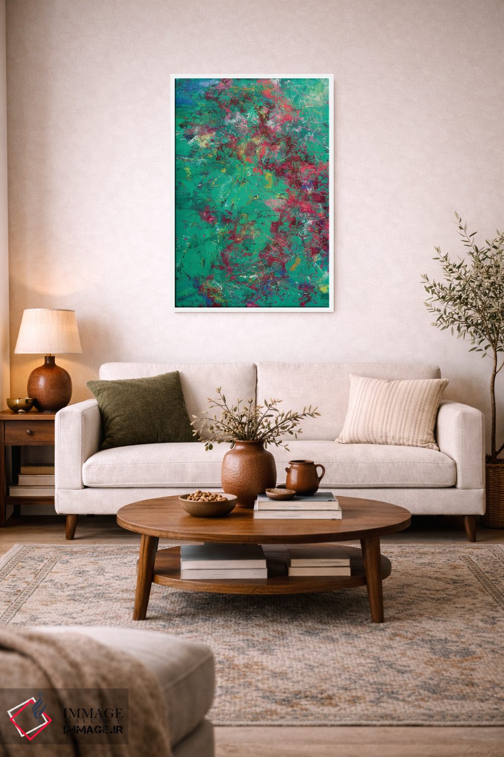 تابلو انتزاعی انرژی تابستانی اثر اولنا بوگاتسکا - D2W