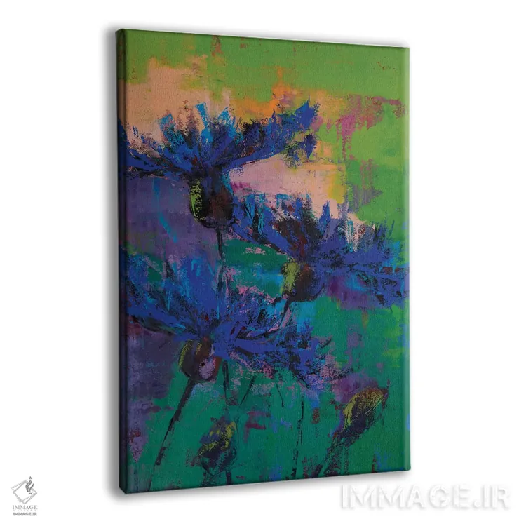 تابلو انتزاعی گندمک آبی IV اثر اولنا بوگاتسکا - نمای پرسپکتیو محصول