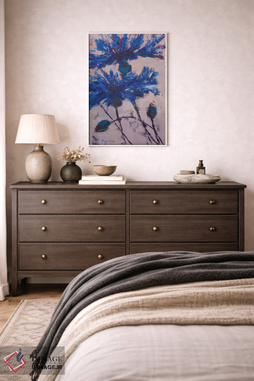 تابلو انتزاعی گندمک آبی III اثر اولنا بوگاتسکا - D2W