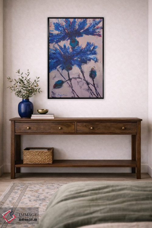 تابلو انتزاعی گندمک آبی III اثر اولنا بوگاتسکا - D4B