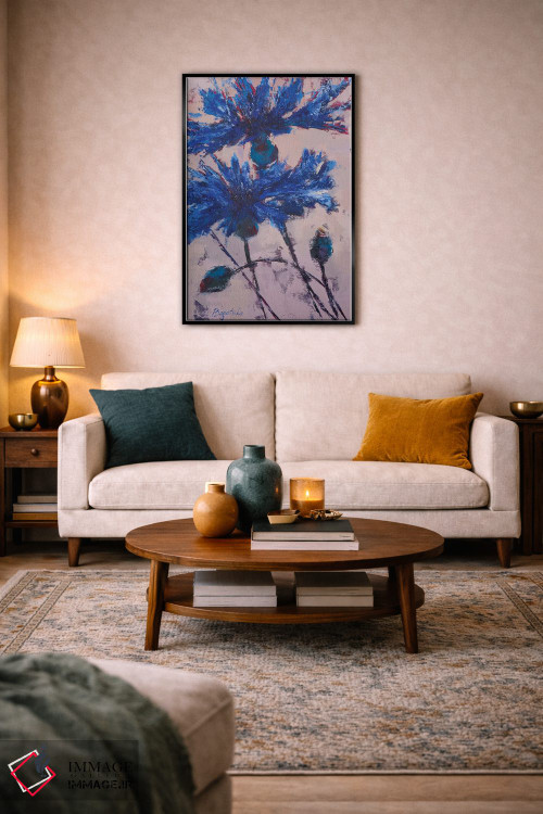 تابلو انتزاعی گندمک آبی III اثر اولنا بوگاتسکا - D3B