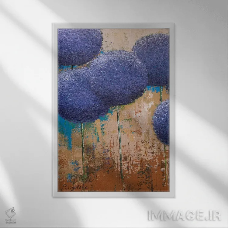 تابلو انتزاعی سیرچه I اثر اولنا بوگاتسکا - نمای قابدار سفید