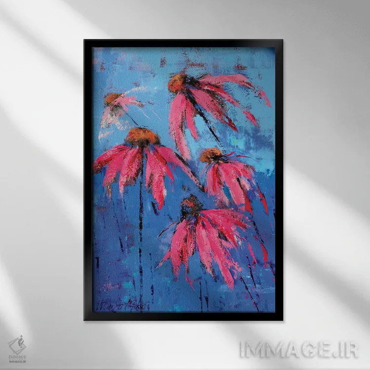 تابلو انتزاعی اکیناسه اثر اولنا بوگاتسکا - نمای قابدار مشکی