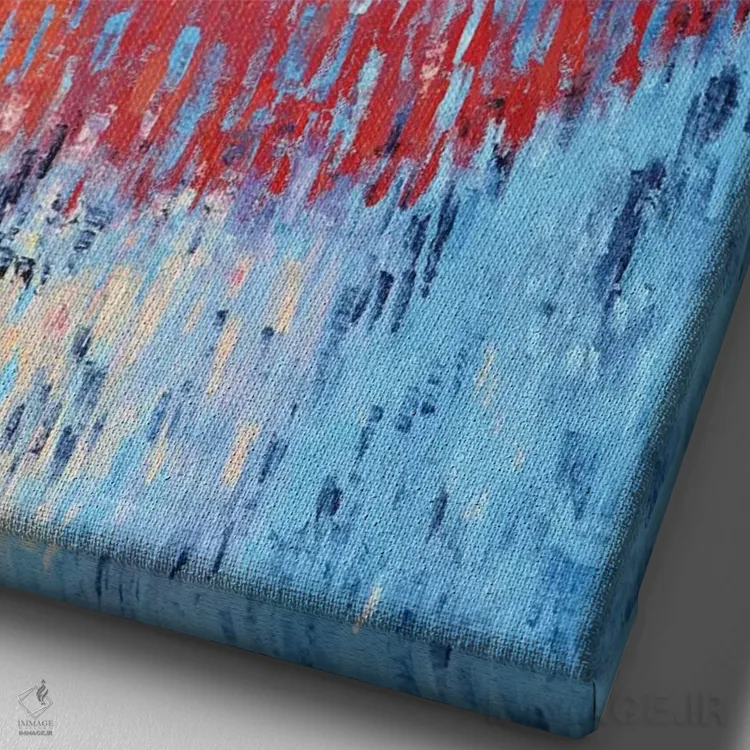 تابلو انتزاعی یافا اثر اولنا بوگاتسکا - نمای نزدیک بافت بوم