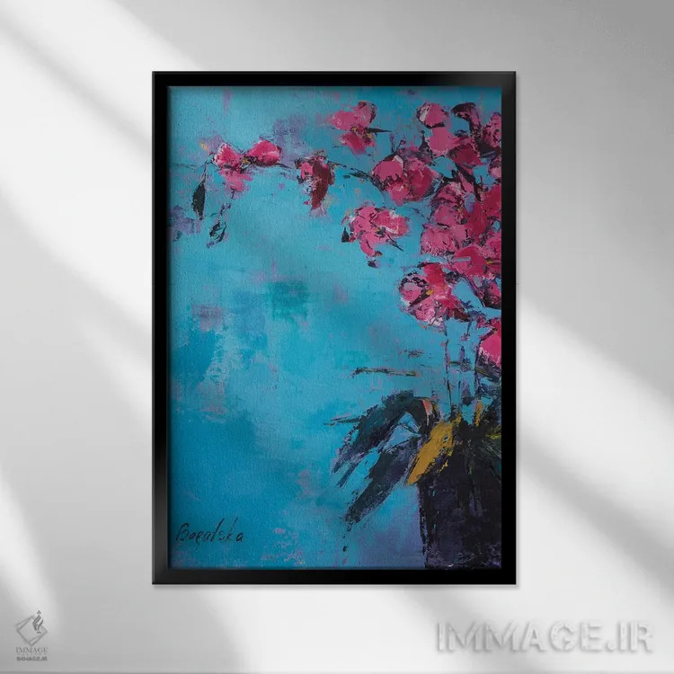 تابلو دکوراتیو ارکیده I اثر اولنا بوگاتسکا - نمای قابدار مشکی