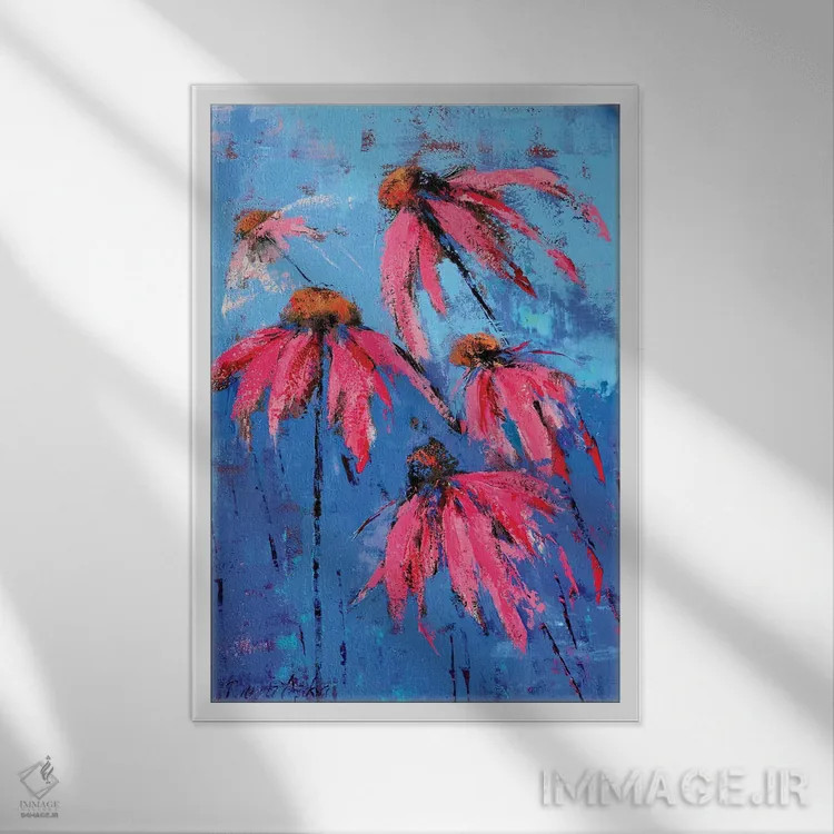 تابلو انتزاعی اکیناسه اثر اولنا بوگاتسکا - نمای قابدار سفید