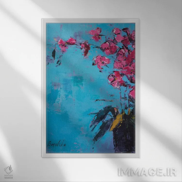 تابلو دکوراتیو ارکیده I اثر اولنا بوگاتسکا - نمای قابدار سفید