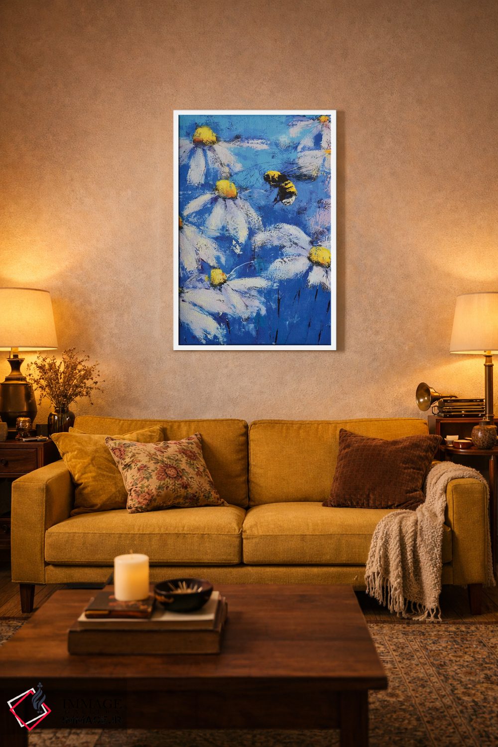 تابلو انتزاعی گل مروارید II اثر اولنا بوگاتسکا - D2W