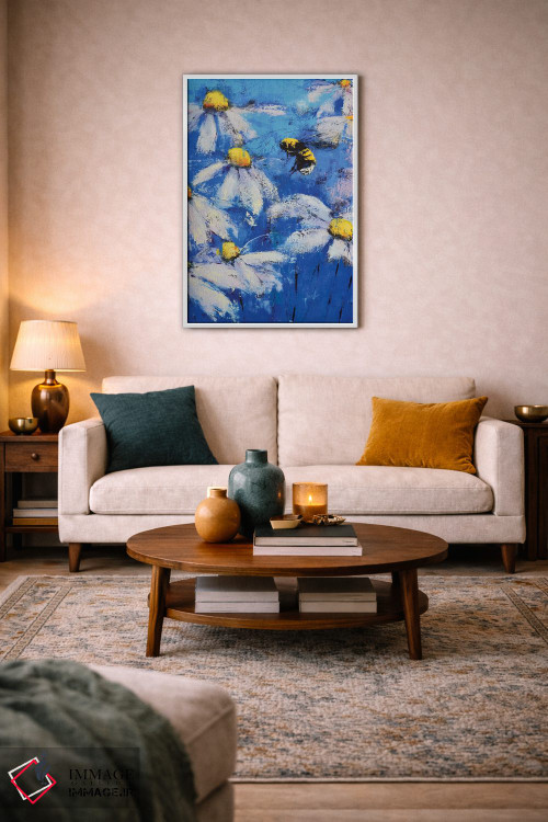 تابلو انتزاعی گل مروارید II اثر اولنا بوگاتسکا - D3W