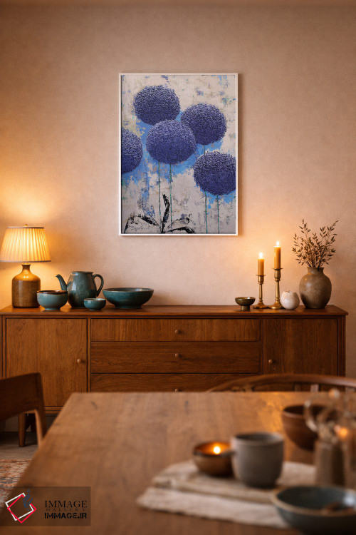 تابلو انتزاعی هندسه باغ II اثر اولنا بوگاتسکا - D4W