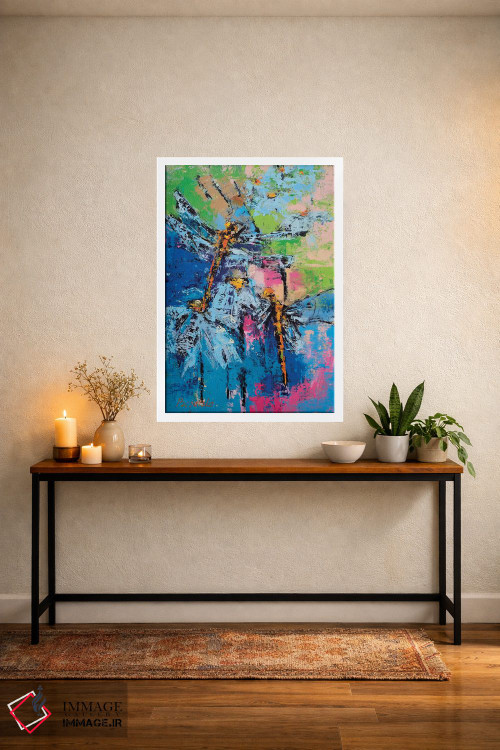 تابلو انتزاعی اژدپروانه ها اثر اولنا بوگاتسکا - D2W