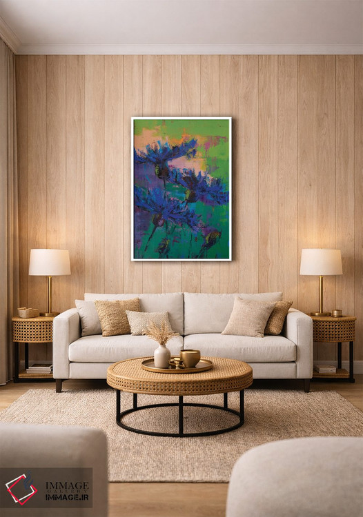 تابلو انتزاعی گندمک آبی IV اثر اولنا بوگاتسکا - D1W