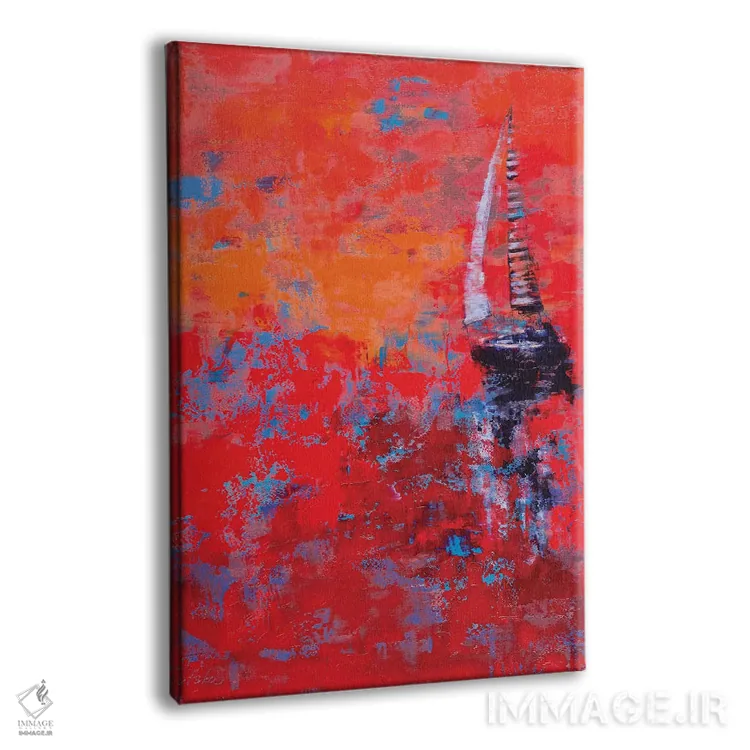 تابلو انتزاعی بادبان III اثر اولنا بوگاتسکا - نمای پرسپکتیو محصول