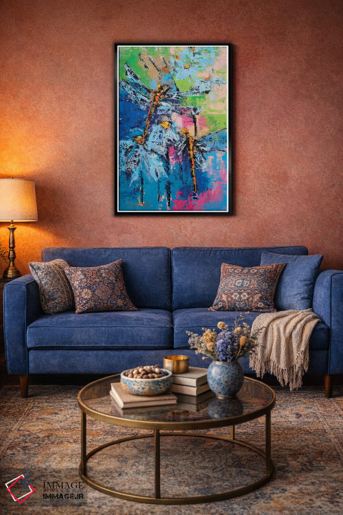 تابلو انتزاعی اژدپروانه ها اثر اولنا بوگاتسکا - D5B