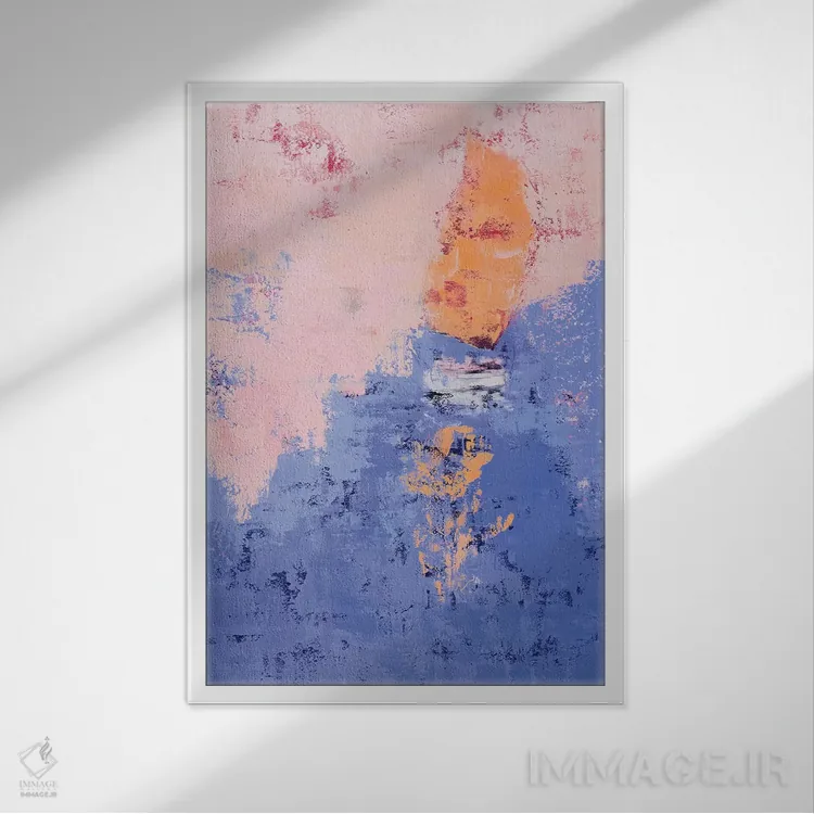 تابلو انتزاعی بادبان IV اثر اولنا بوگاتسکا - نمای قابدار سفید