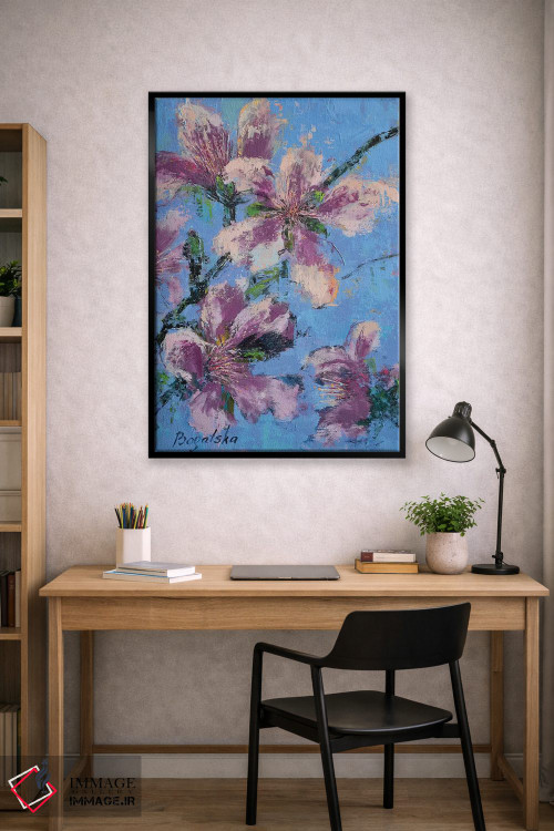 تابلو انتزاعی شکوفه بنفش اثر اولنا بوگاتسکا - D2B