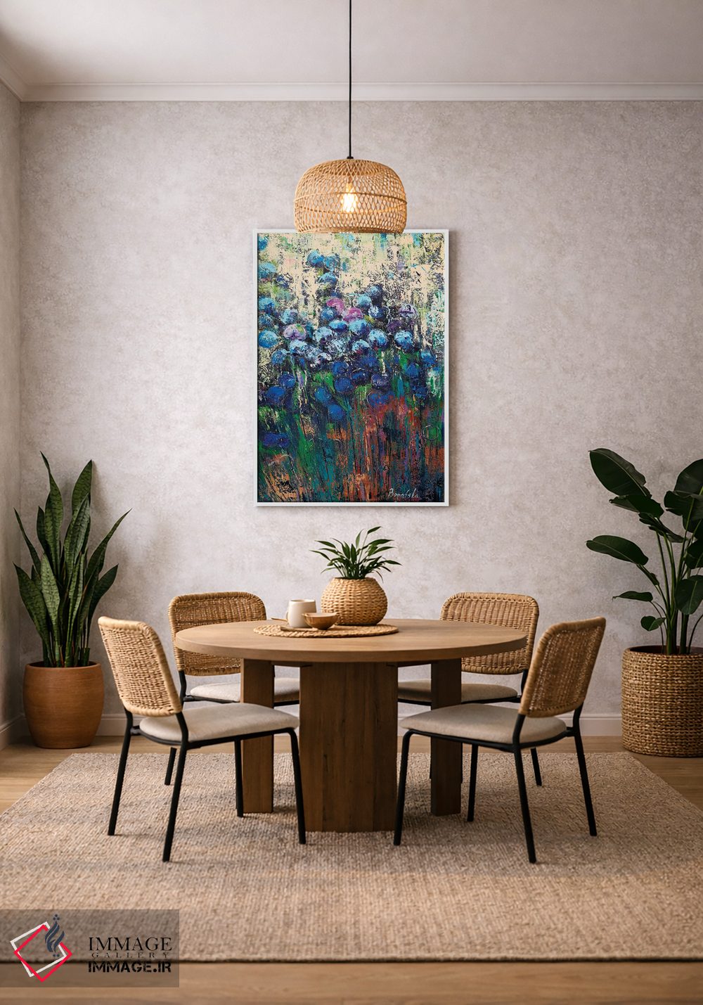 تابلو انتزاعی آرامش اثر اولنا بوگاتسکا - D3W