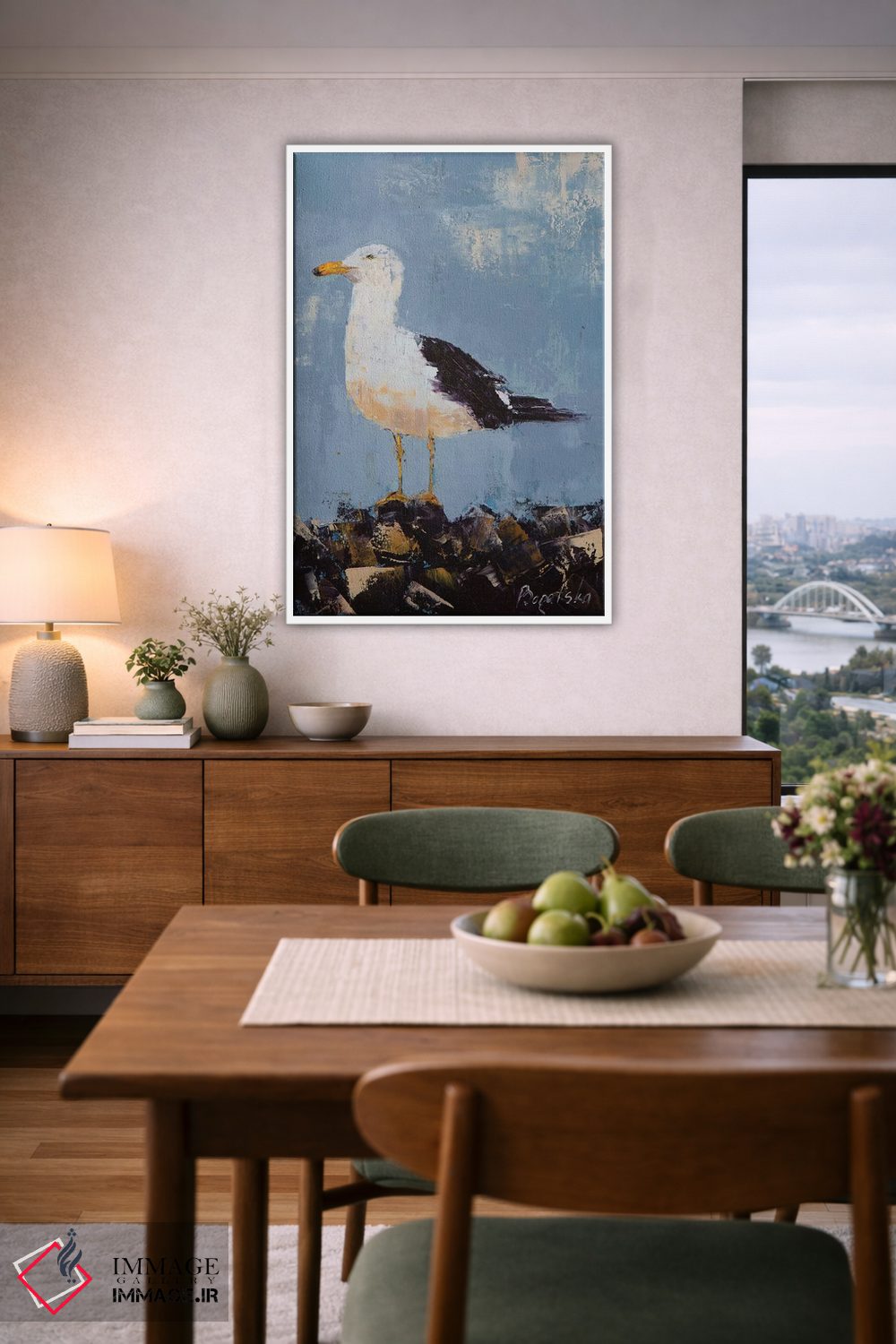 تابلو دکوراتیو مرغ دریایی II اثر اولنا بوگاتسکا - D6W