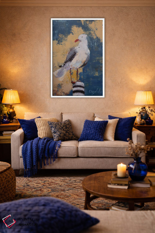 تابلو دکوراتیو مرغ دریایی I اثر اولنا بوگاتسکا - D3W