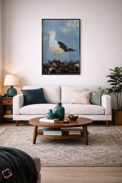 تابلو دکوراتیو مرغ دریایی II اثر اولنا بوگاتسکا - D5B