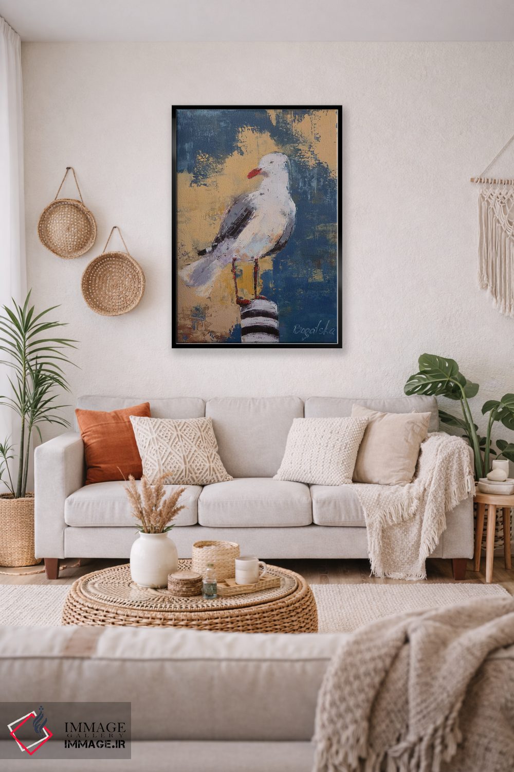 تابلو دکوراتیو مرغ دریایی I اثر اولنا بوگاتسکا - D4B