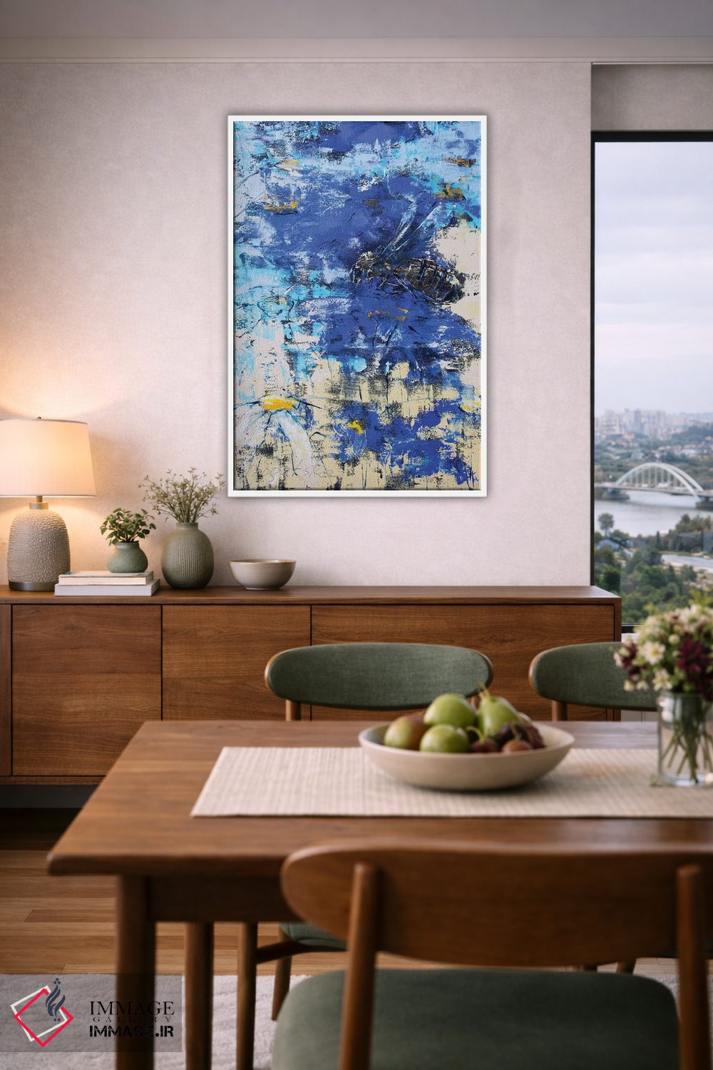 تابلو انتزاعی کار و بار زنبورها اثر اولنا بوگاتسکا - D5W