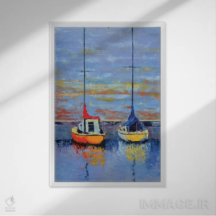 تابلو دکوراتیو در انتظار باد اثر اولنا بوگاتسکا - نمای قابدار سفید