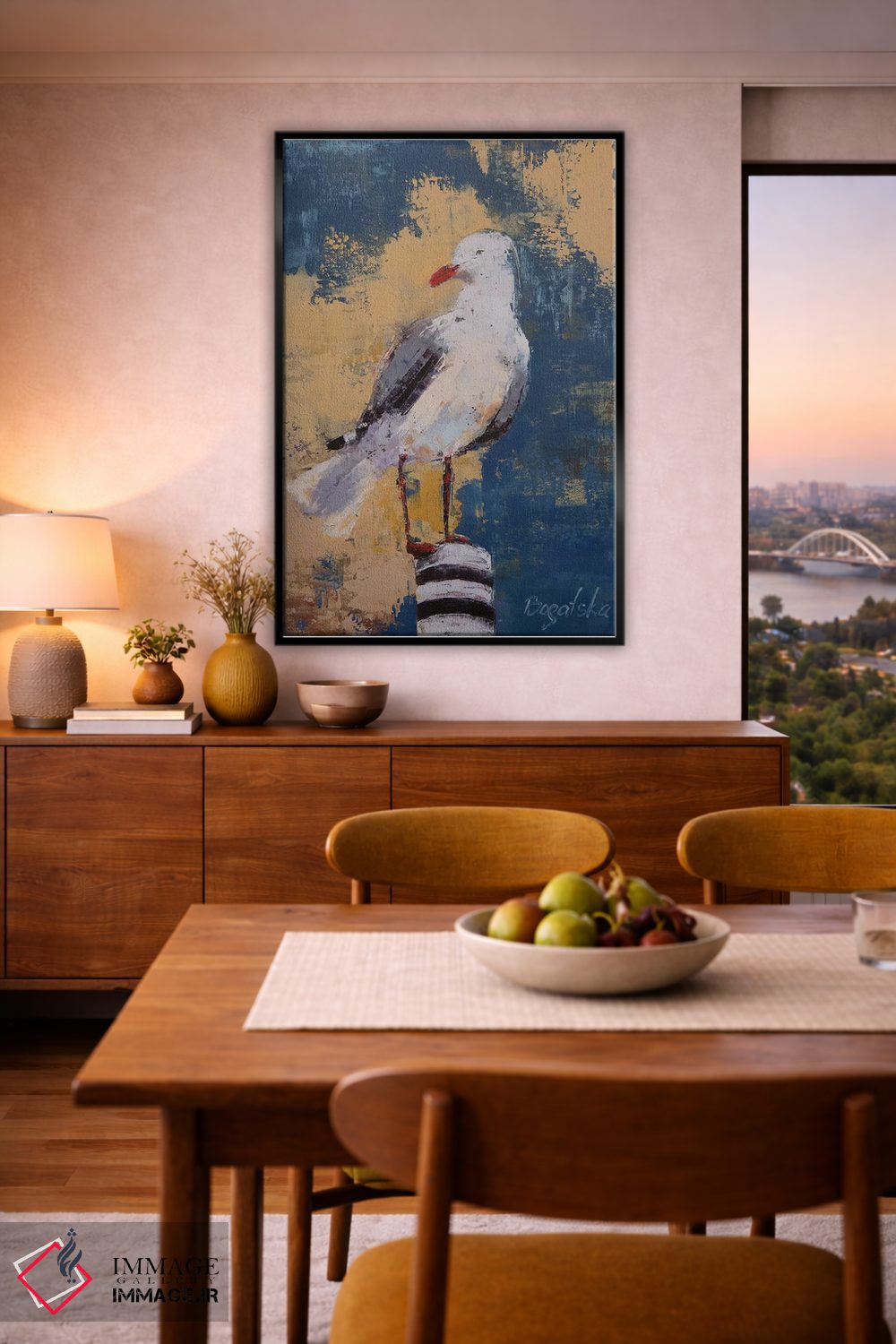 تابلو دکوراتیو مرغ دریایی I اثر اولنا بوگاتسکا - D6B