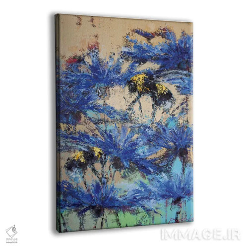 تابلو انتزاعی روز زنبورگون اثر اولنا بوگاتسکا - نمای پرسپکتیو محصول