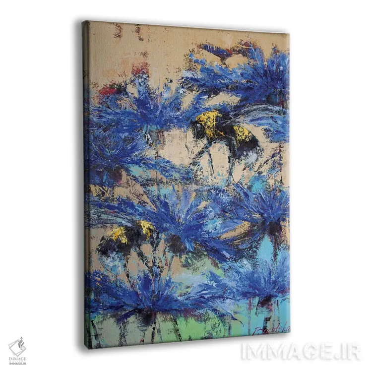 تابلو انتزاعی روز زنبورگون اثر اولنا بوگاتسکا - نمای پرسپکتیو محصول