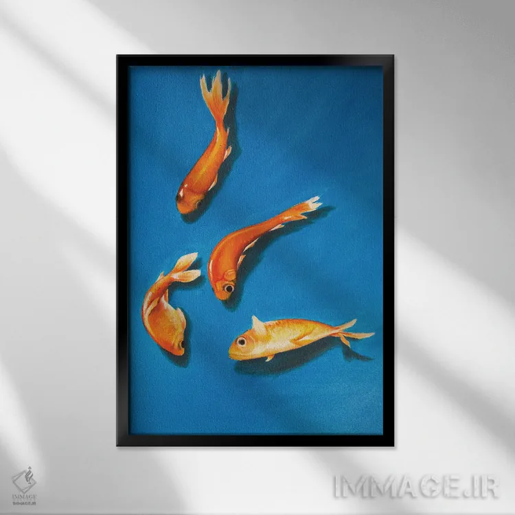 تابلو دکوراتیو برای اثر اولیویا آرت - نمای قابدار مشکی