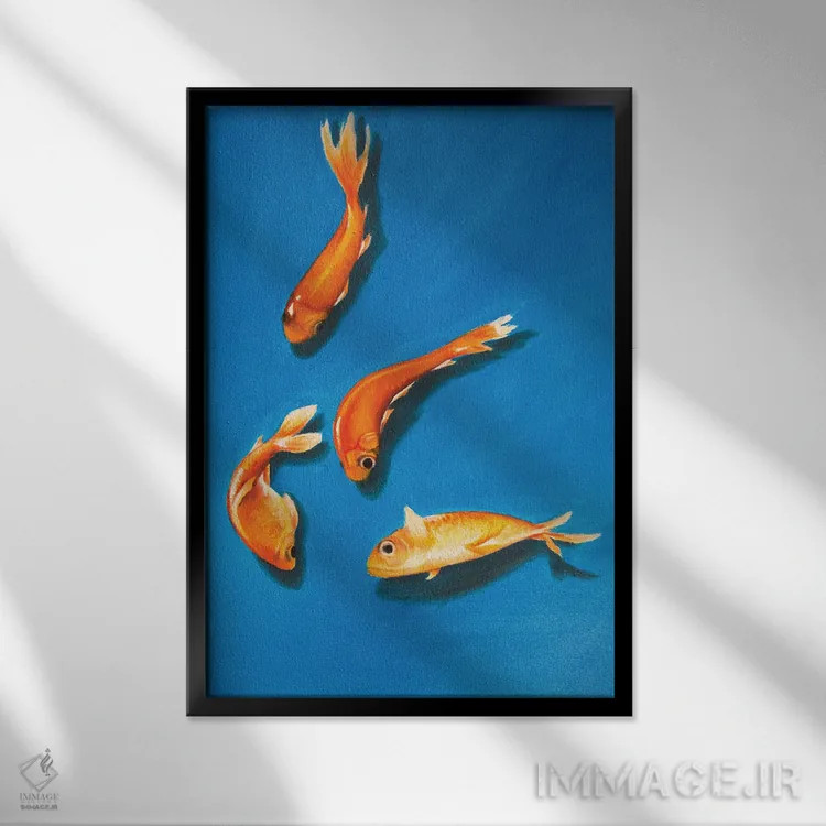 تابلو دکوراتیو برای اثر اولیویا آرت - نمای قابدار مشکی