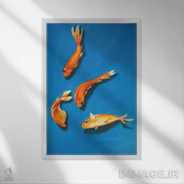 تابلو دکوراتیو برای اثر اولیویا آرت - نمای قابدار سفید