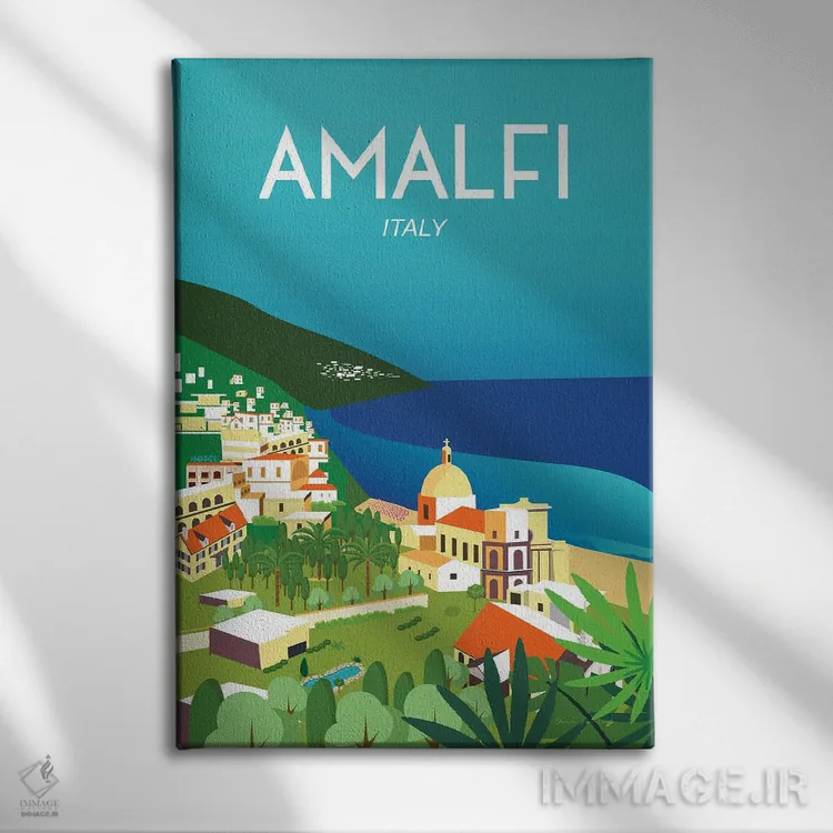 تابلو دکوراتیو آمالفی اثر عمر اسکالانته - نمای روبهرو روی دیوار